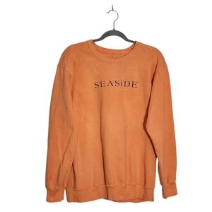 The Seaside Style Orange Preppy Sweatshirt Size Medium